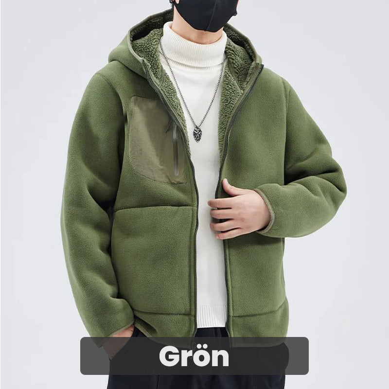 Cardigan à capuche en cachemire artificiel épaissi pour hommes - Excellent cadeau