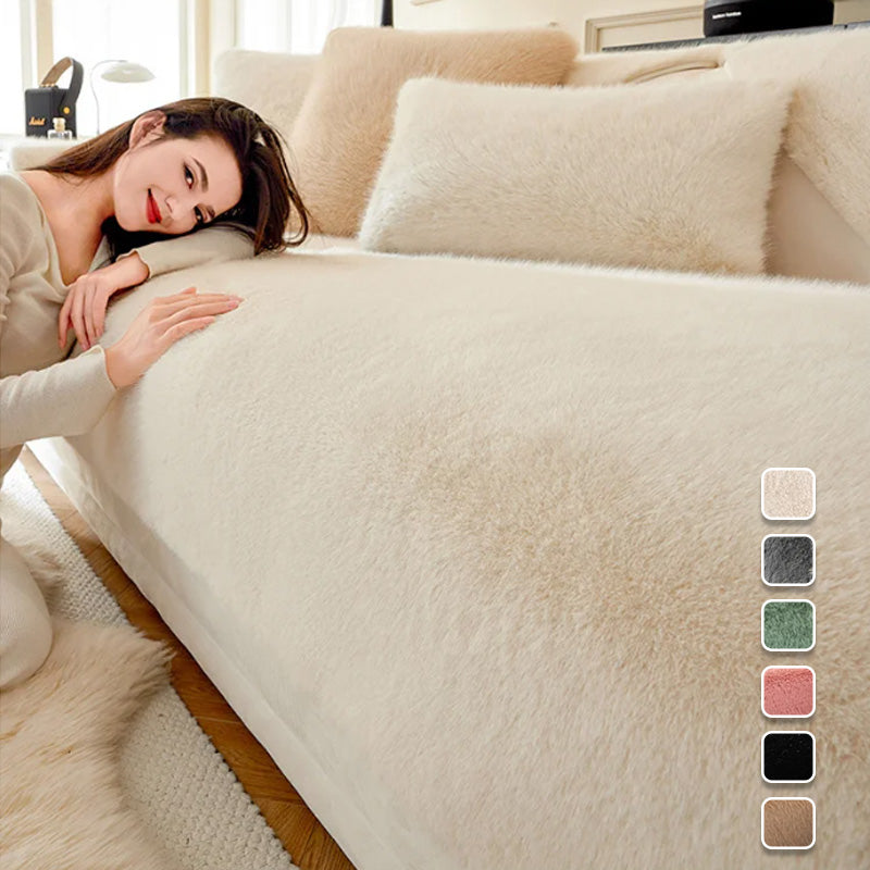 Tapis de canapé en vison artificiel de luxe