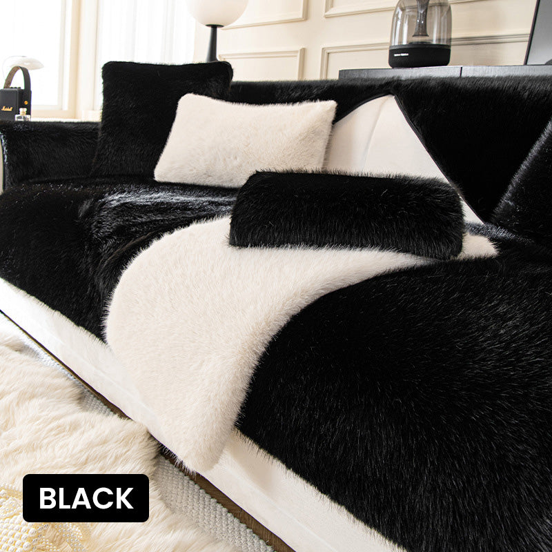 Tapis de canapé en vison artificiel de luxe