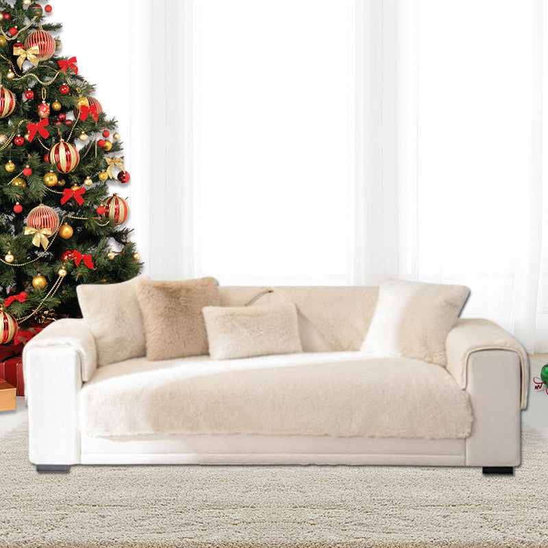 Tapis de canapé en vison artificiel de luxe