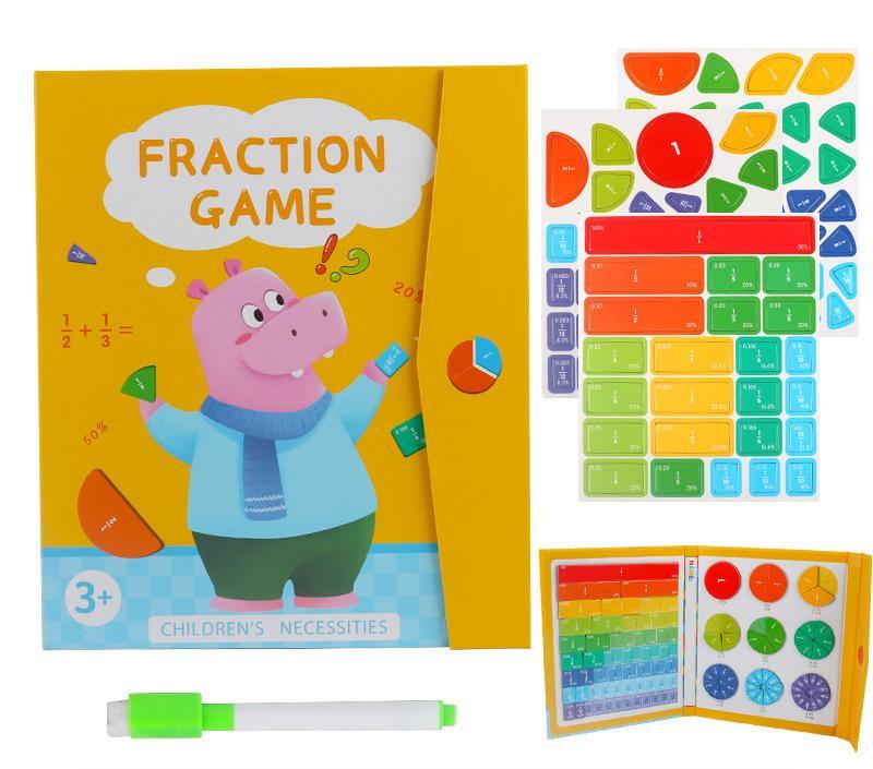 🏆VENTE DU DERNIER JOUR 50 % DE RÉDUCTION💖Puzzle de livre de fractions magnétiques pour enfants