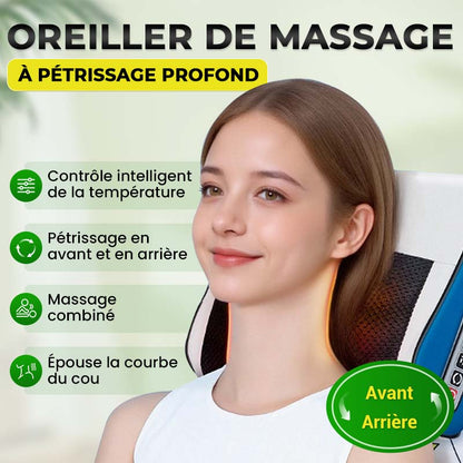 ✨✨Votre propre masseur☺️Coussin de massage multifonctionnel à pétrissage profond avec chaleur【Livraison gratuite】