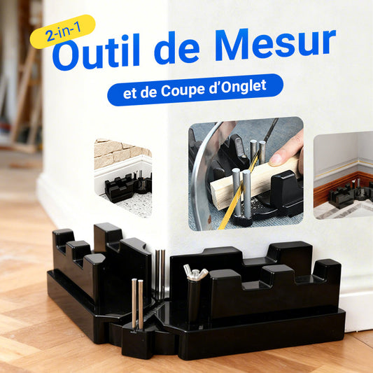 🔥Outil de mesure et de coupe d'onglets 2 en 1