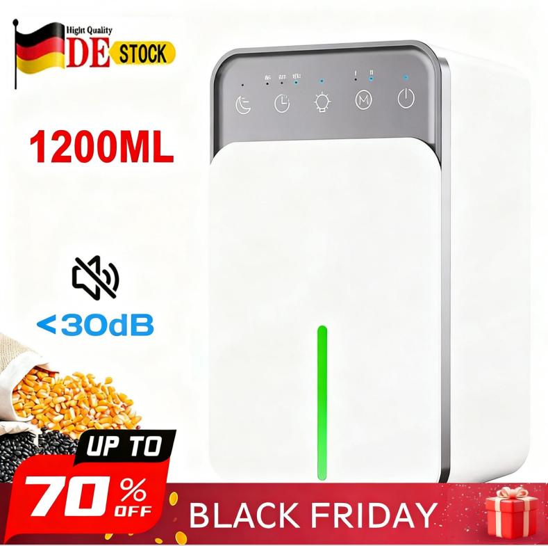 Déshumidificateur Ntelligent - 220 V Avec Voyants LED Multicolores et Minuterie Automatique - Faible Consommation D'énergie et Fonctionnement Silencieux - Idéal Pour Les Chambres à Coucher et Les Caves