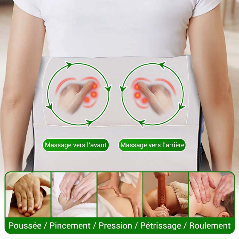 ✨✨Votre propre masseur☺️Coussin de massage multifonctionnel à pétrissage profond avec chaleur【Livraison gratuite】