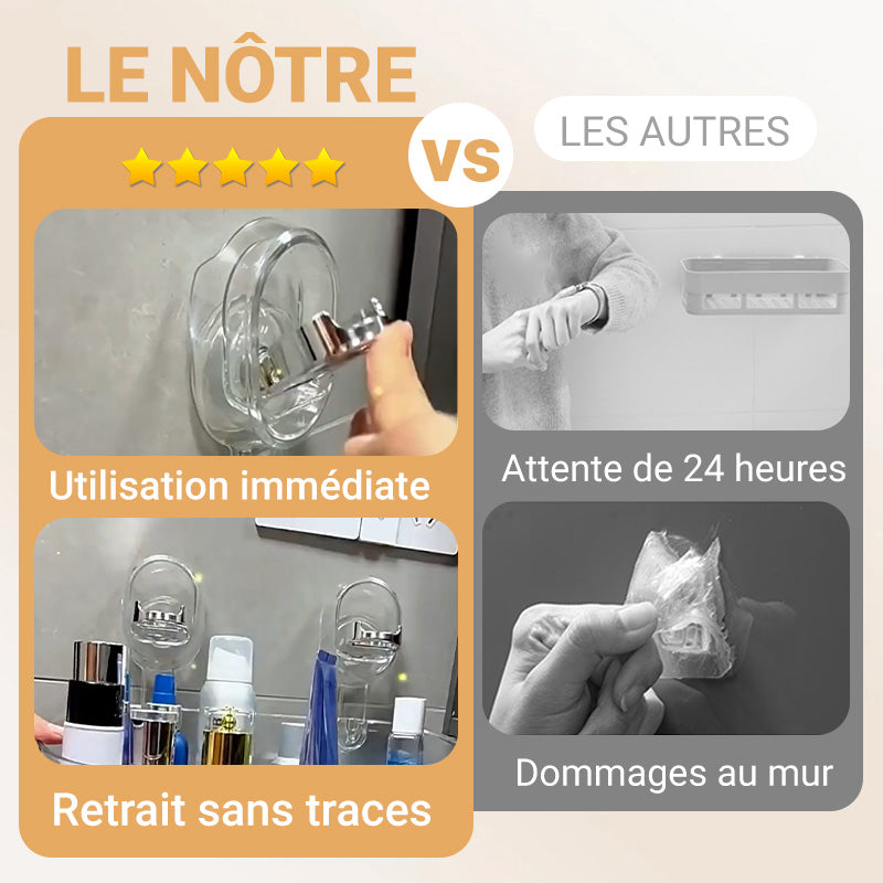 🔥Nouvelle mise à niveau 🍃Vente chaude 55% de réduction🔥Support de rangement à ventouse avec trou de drainage【Vente directe d'usine】