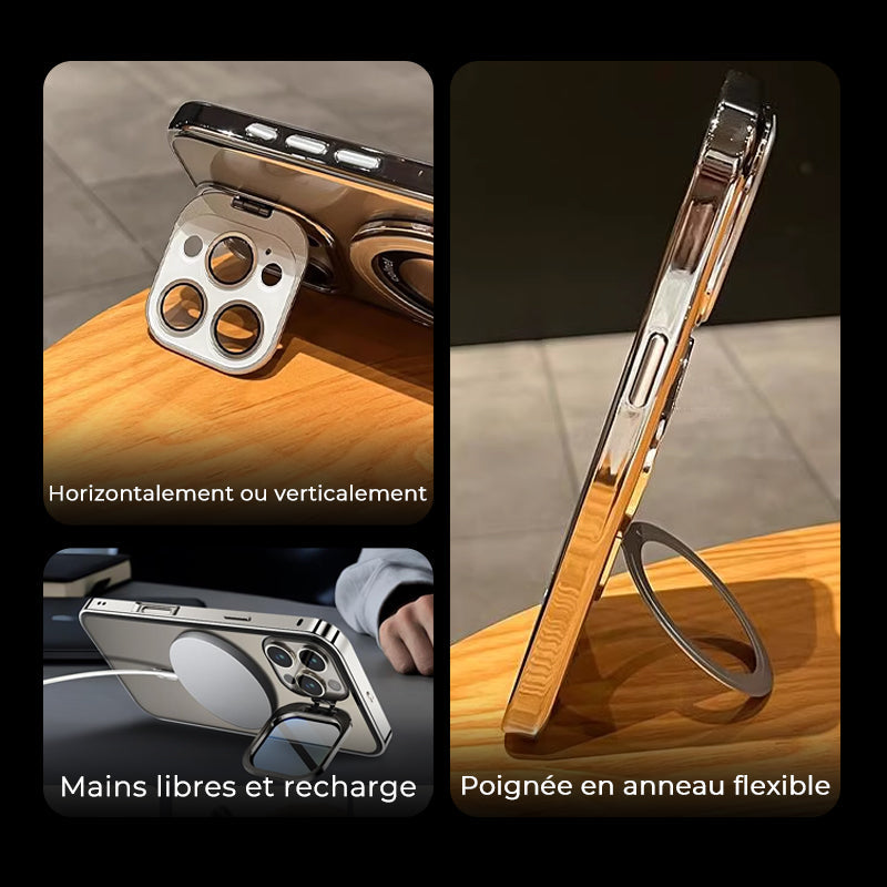 🎬📱Coque iPhone Double Support 😎 | Pratique et Stylish