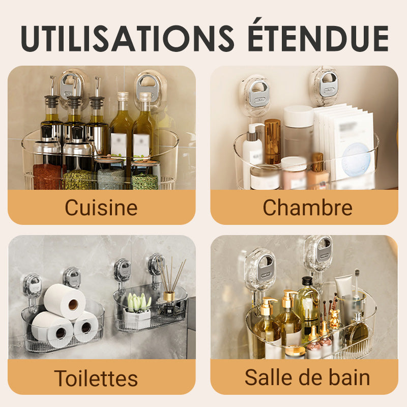 🔥Nouvelle mise à niveau 🍃Vente chaude 55% de réduction🔥Support de rangement à ventouse avec trou de drainage【Vente directe d'usine】