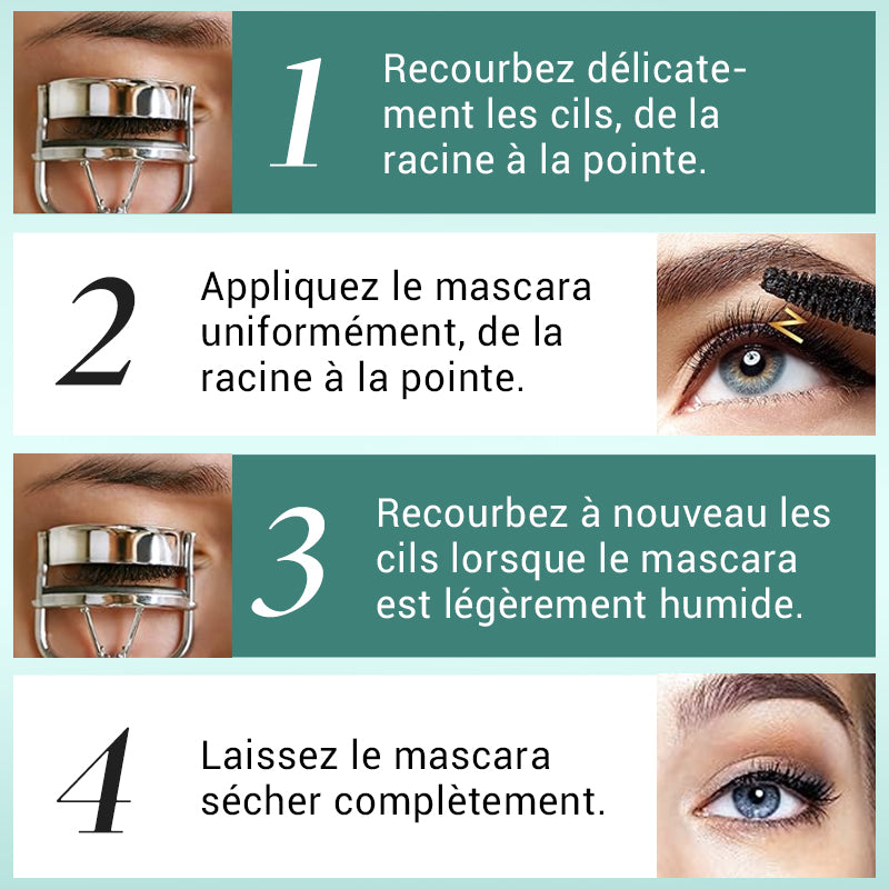 🔥 50 %  DE RÉDUCTION !! ✨💥Mascara Ultime 2-en-1 – Longueur Extrême & Courbure Parfaite!