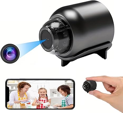 🔥Caméra Mini Wi-Fi 1080P avec Vision Nocturne 26 pieds et Angle Large 160°