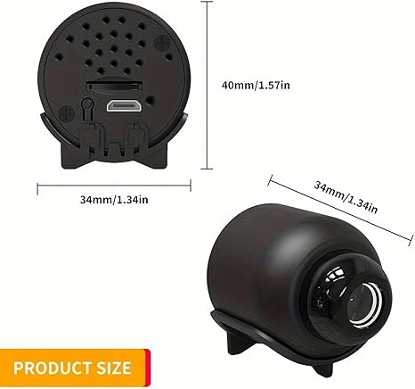 🔥Caméra Mini Wi-Fi 1080P avec Vision Nocturne 26 pieds et Angle Large 160°
