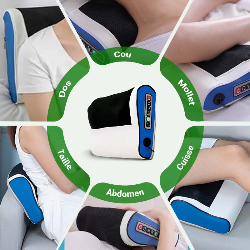 ✨✨Votre propre masseur☺️Coussin de massage multifonctionnel à pétrissage profond avec chaleur【Livraison gratuite】