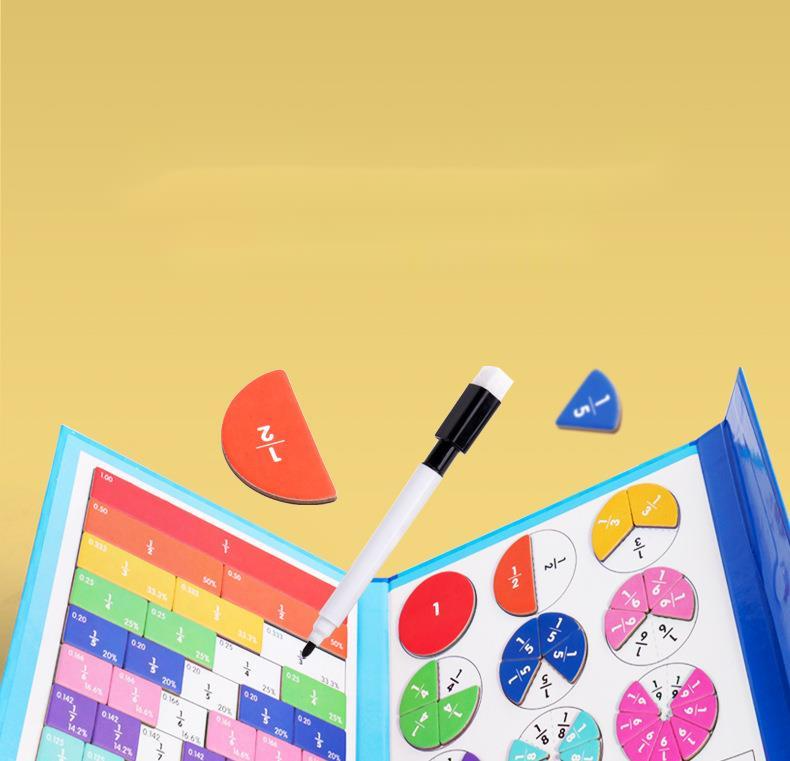 🏆VENTE DU DERNIER JOUR 50 % DE RÉDUCTION💖Puzzle de livre de fractions magnétiques pour enfants