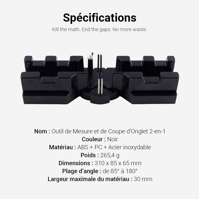 🔥Outil de mesure et de coupe d'onglets 2 en 1