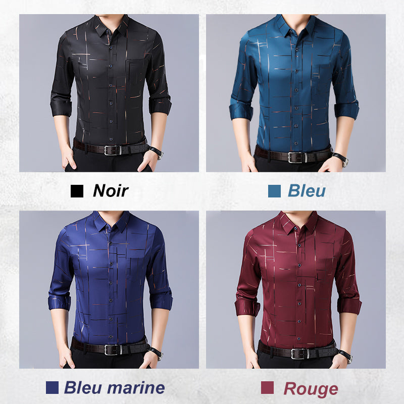 🔥55% de réduction🔥Chemise à manches longues sans repassage pour hommes de haute qualité