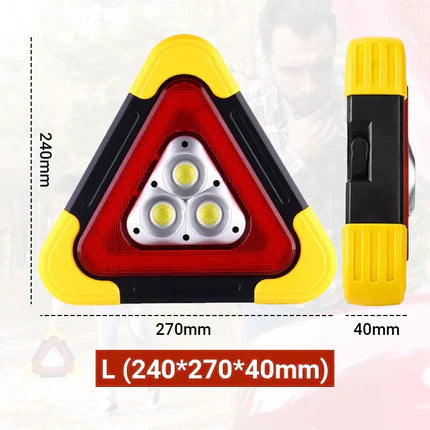 🔥2025 Nouveauté🔥 Feu d'avertissement de secours solaire triangulaire 3-en-1 pour bord de route
