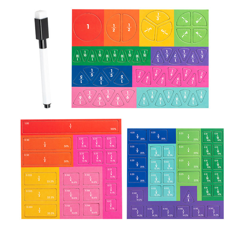 🏆VENTE DU DERNIER JOUR 50 % DE RÉDUCTION💖Puzzle de livre de fractions magnétiques pour enfants