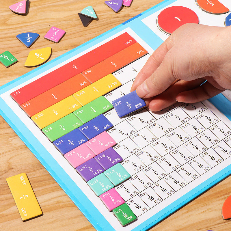 🏆VENTE DU DERNIER JOUR 50 % DE RÉDUCTION💖Puzzle de livre de fractions magnétiques pour enfants