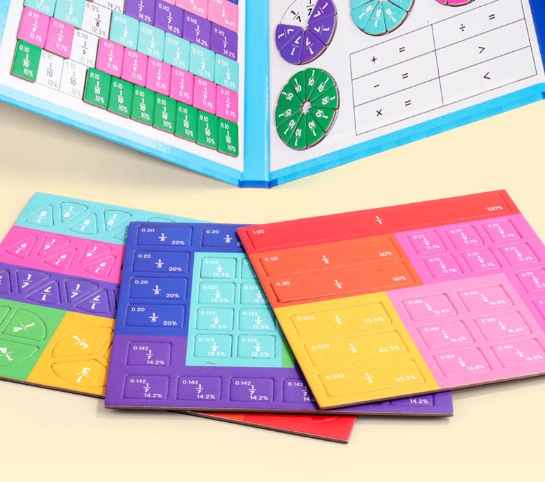 🏆VENTE DU DERNIER JOUR 50 % DE RÉDUCTION💖Puzzle de livre de fractions magnétiques pour enfants