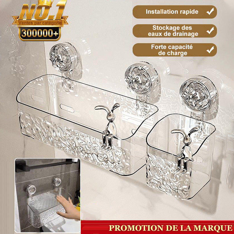 ✨Etagère à ventouses de style luxueux et léger, motif glacier✨