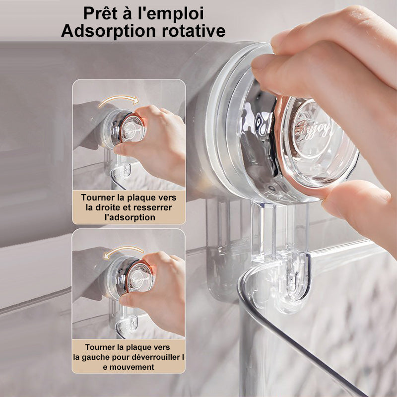 ✨Etagère à ventouses de style luxueux et léger, motif glacier✨