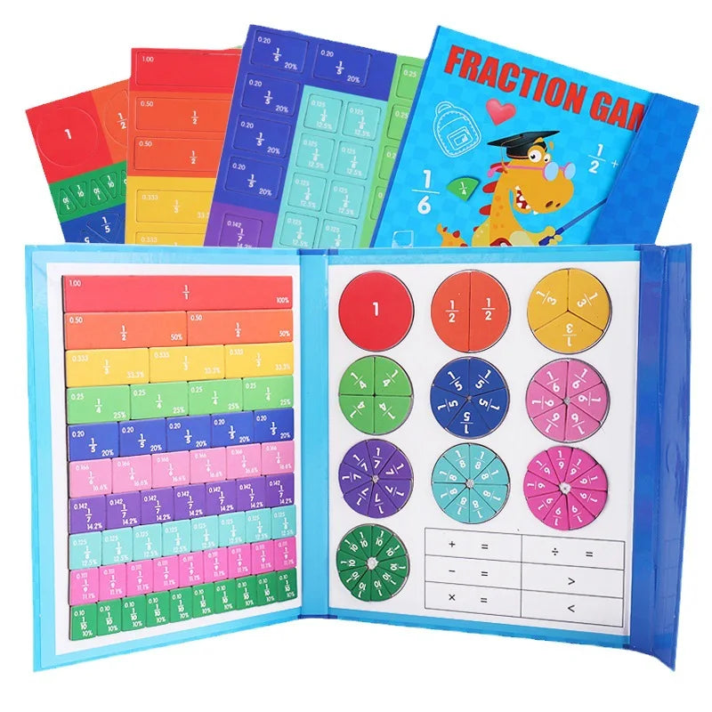 🏆VENTE DU DERNIER JOUR 50 % DE RÉDUCTION💖Puzzle de livre de fractions magnétiques pour enfants