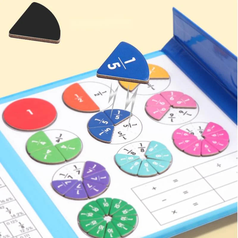 🏆VENTE DU DERNIER JOUR 50 % DE RÉDUCTION💖Puzzle de livre de fractions magnétiques pour enfants