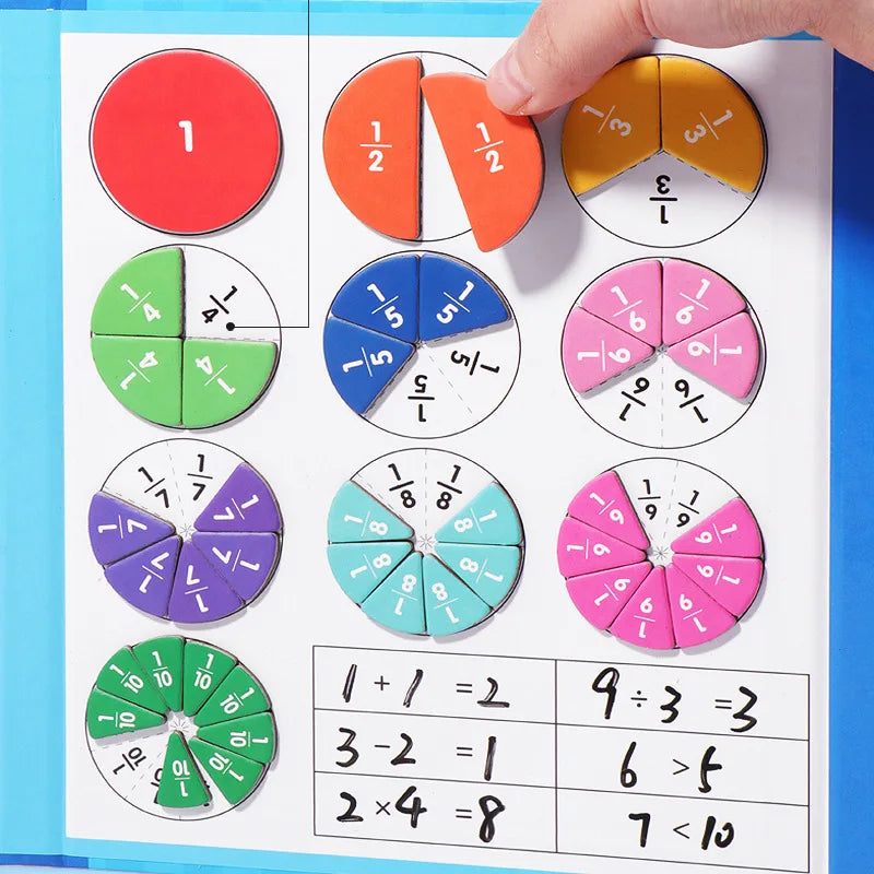 🏆VENTE DU DERNIER JOUR 50 % DE RÉDUCTION💖Puzzle de livre de fractions magnétiques pour enfants
