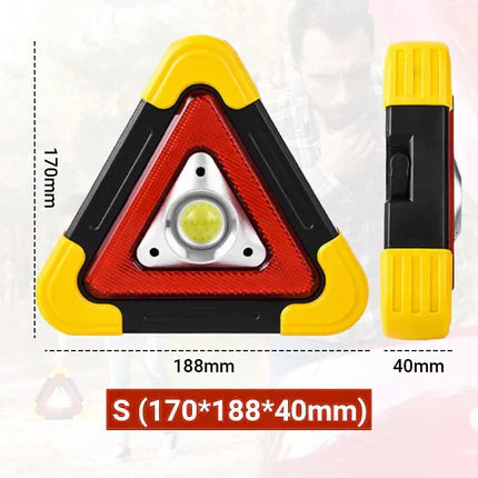 🔥2025 Nouveauté🔥 Feu d'avertissement de secours solaire triangulaire 3-en-1 pour bord de route