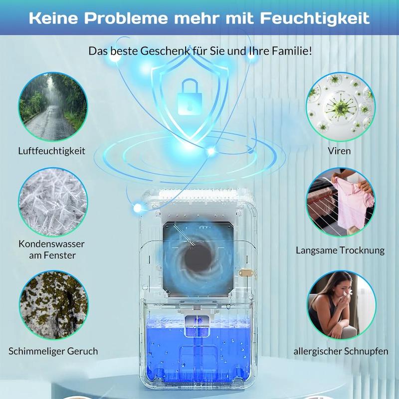 Déshumidificateur Ntelligent - 220 V Avec Voyants LED Multicolores et Minuterie Automatique - Faible Consommation D'énergie et Fonctionnement Silencieux - Idéal Pour Les Chambres à Coucher et Les Caves