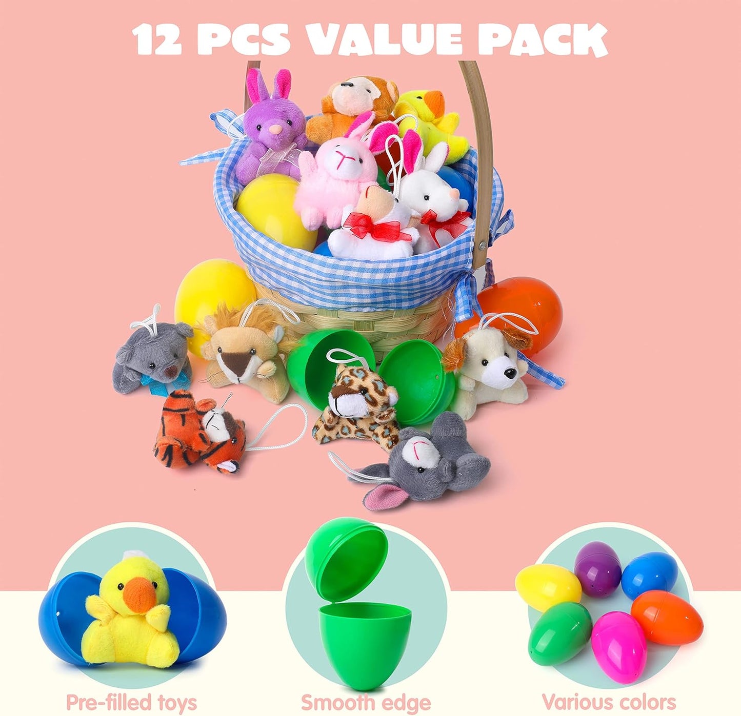 🥚 Une Surprise dans Chaque Œuf ! | Collection de Mini Peluches Uniques | Couleurs Vives, Sans Bonbons 🐰【PROMO ÉCLAIR】