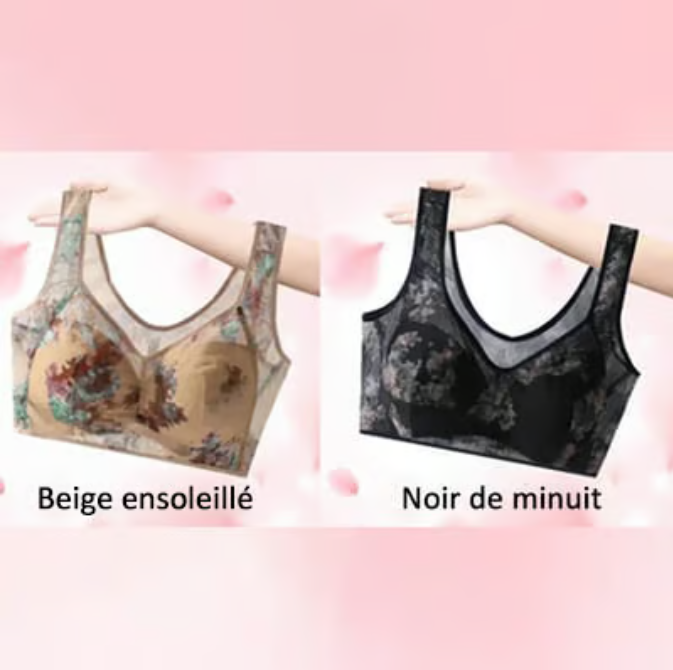 🎁Dernier jour-Achetez 1 Gratuit 1😍Soutien-gorge confort rafraîchissant en dentelle de soie glacée