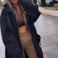 💖New Arrival Hot Sale 🔥Veste longue décontractée à capuche de couleur unie pour femme💥Remise à durée limitée de 59 %⏳