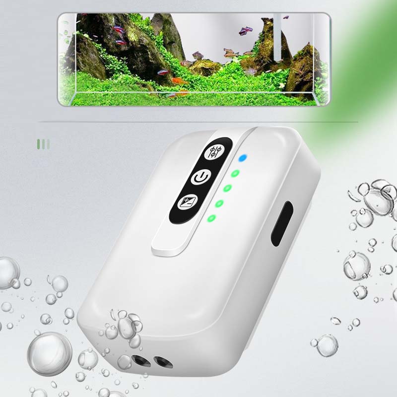 Pompe à oxygène portable et rechargeable pour aquarium d'extérieur