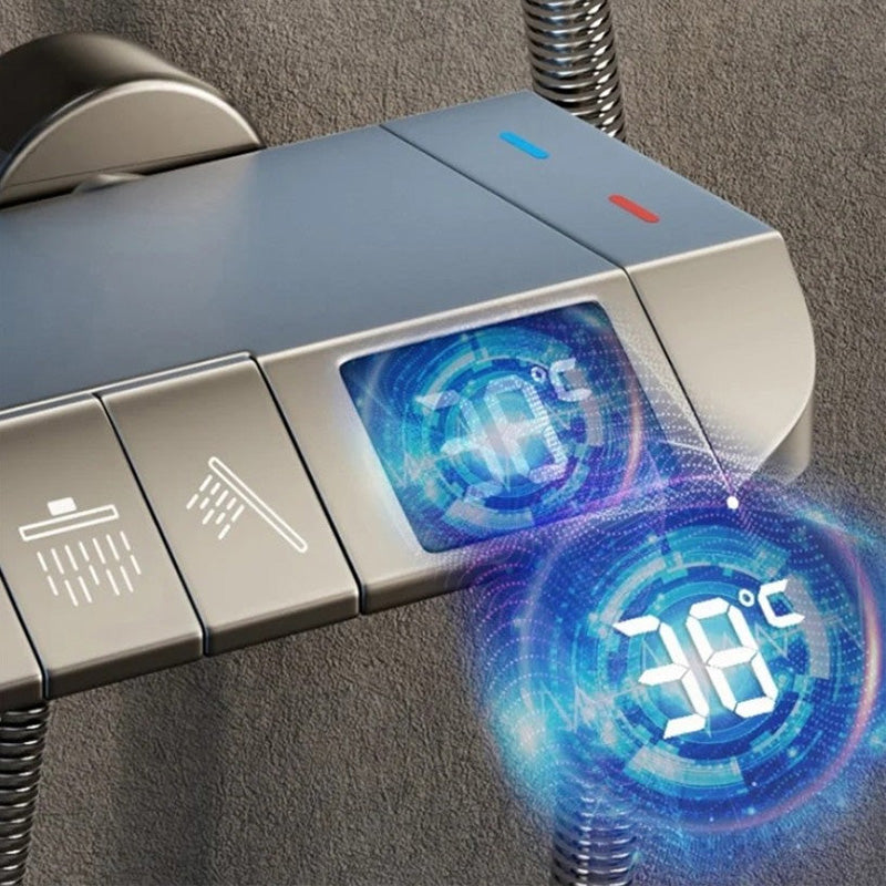 🔥 Soldes de mi-année – 50% de réduction ! 🔧🚿 Ensemble de douche thermostatique Smart Booster avec affichage numérique 💦✨