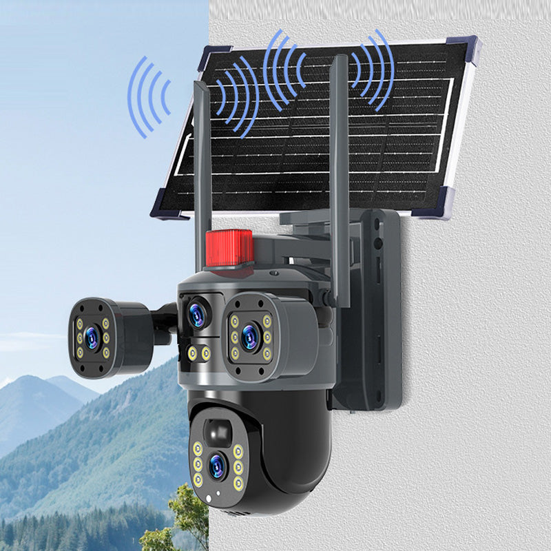 ☀️ 60% de réduction – Offre spéciale ! 📸 Caméra dôme solaire à triple objectif 360° – Surveillance complète