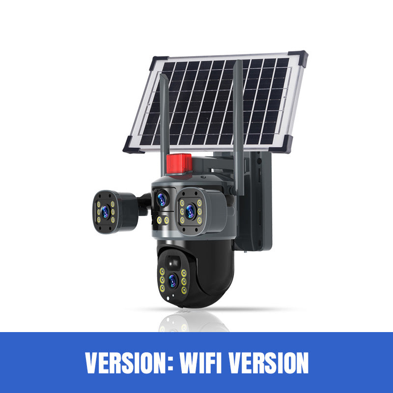 ☀️ 60% de réduction – Offre spéciale ! 📸 Caméra dôme solaire à triple objectif 360° – Surveillance complète