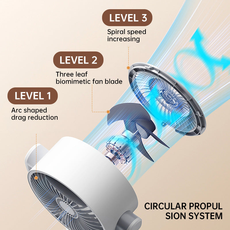 ❄️🔥Ventilateur de sol silencieux et économe en énergie, alimenté par USB🍃