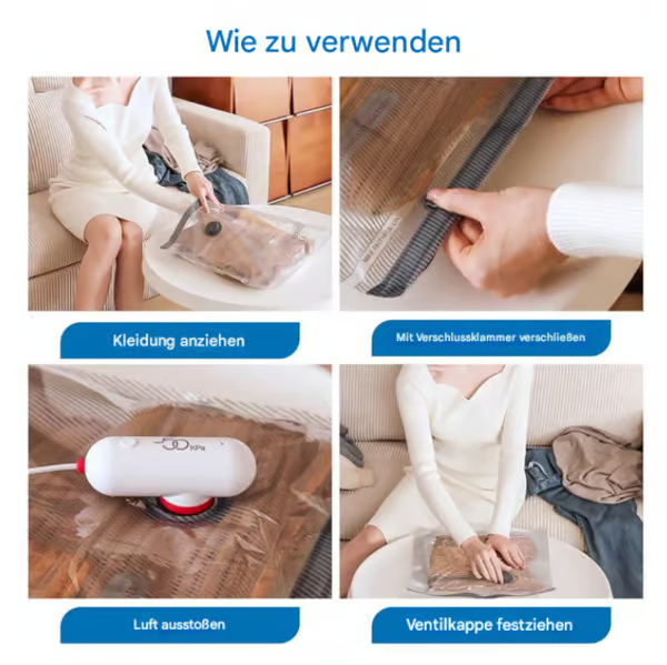 🎁Vente chaude 50% de réduction 🔥6 paquets de sacs de compression sous vide électriques USB - Gagnez de l'espace, voyagez léger !