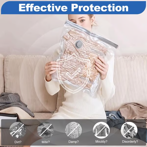 🎁Vente chaude 50% de réduction 🔥6 paquets de sacs de compression sous vide électriques USB - Gagnez de l'espace, voyagez léger !
