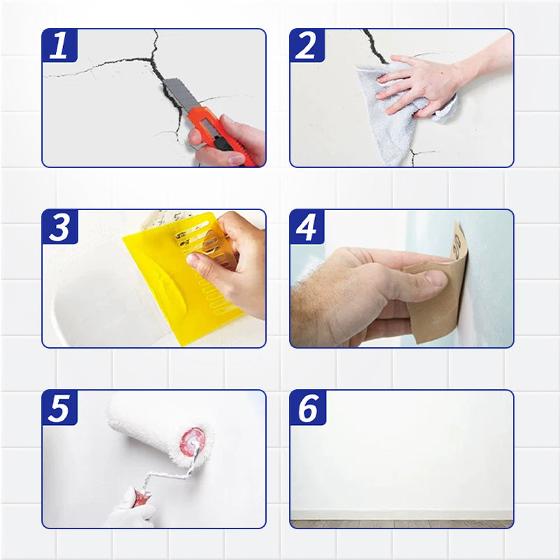 🔈🔈60%  de réduction🔥🏠 Pâte élastique anti-fissures spéciale murs