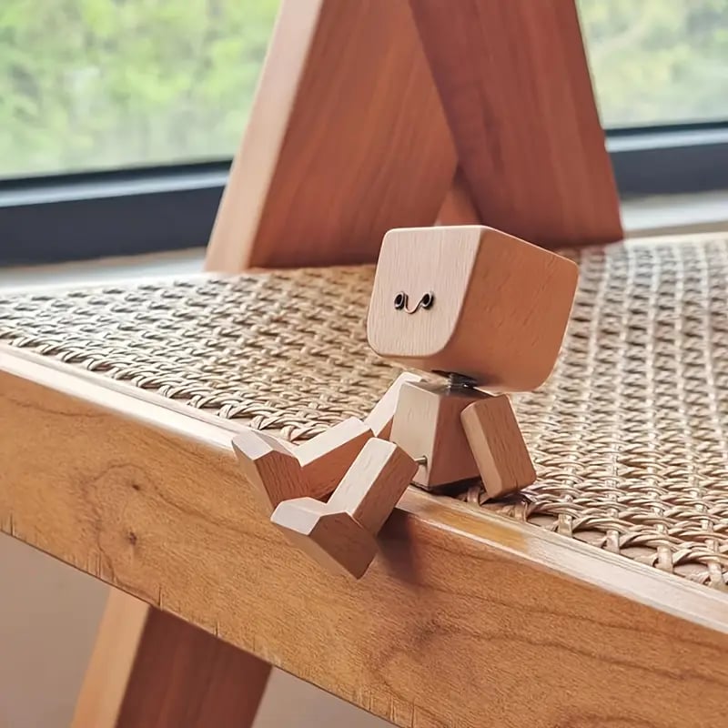 🔥Dernier jour de vente - 50% de réduction🔥Charmante petite figurine en bois qui se balance