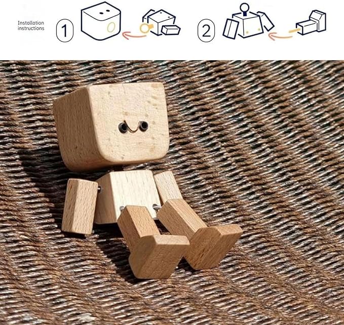 🔥Dernier jour de vente - 50% de réduction🔥Charmante petite figurine en bois qui se balance