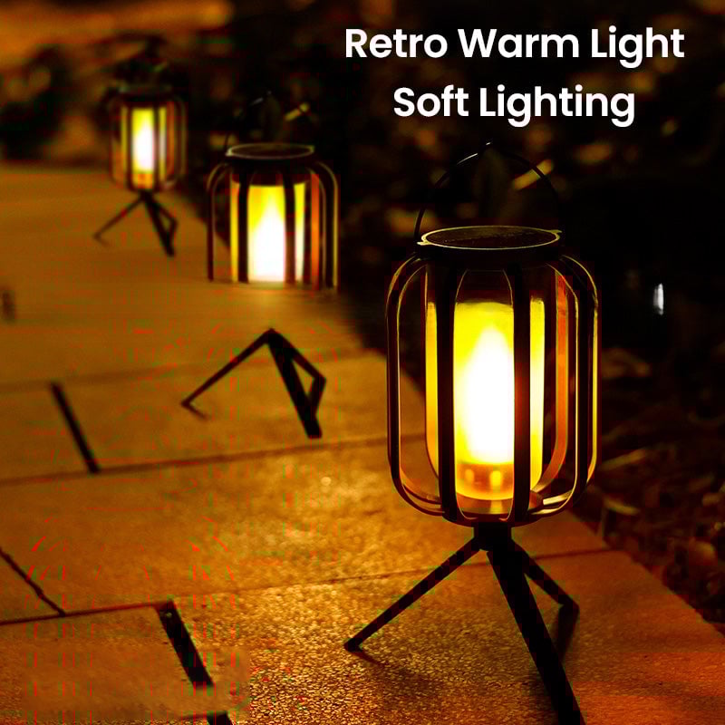 ✨️60% de réduction✨️Lampe d'extérieur en forme de lanterne solaire avec 4 modes d'éclairage