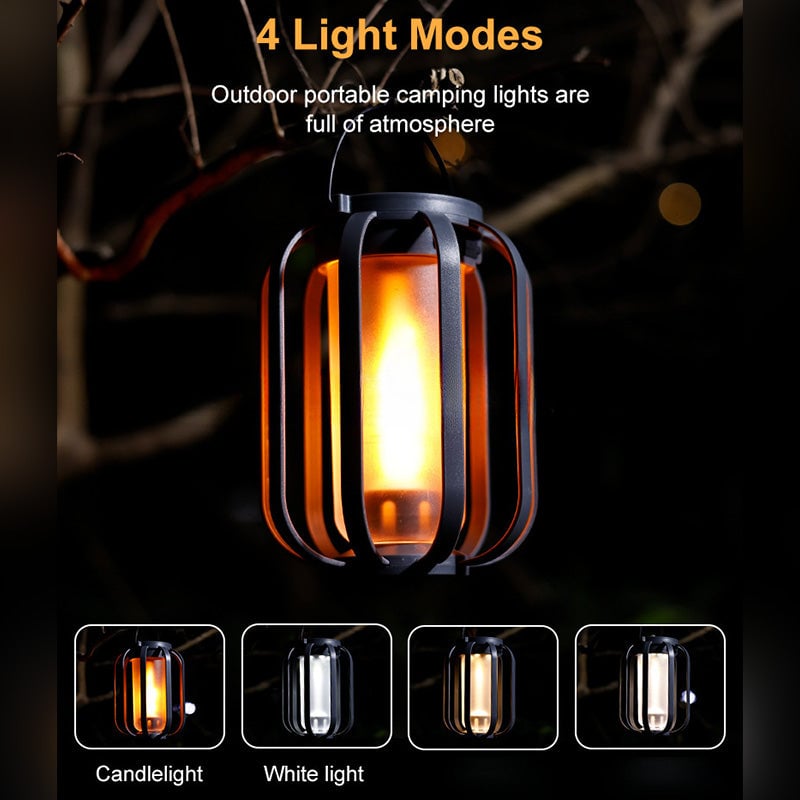 ✨️60% de réduction✨️Lampe d'extérieur en forme de lanterne solaire avec 4 modes d'éclairage
