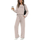 📢📢 62% de réduction !! ⏰ Ensemble Femme Confort – Haut ras du cou + pantalon à cordon ajustable 👕👖 | Doux, respirant & ultra-polyvalent ✨