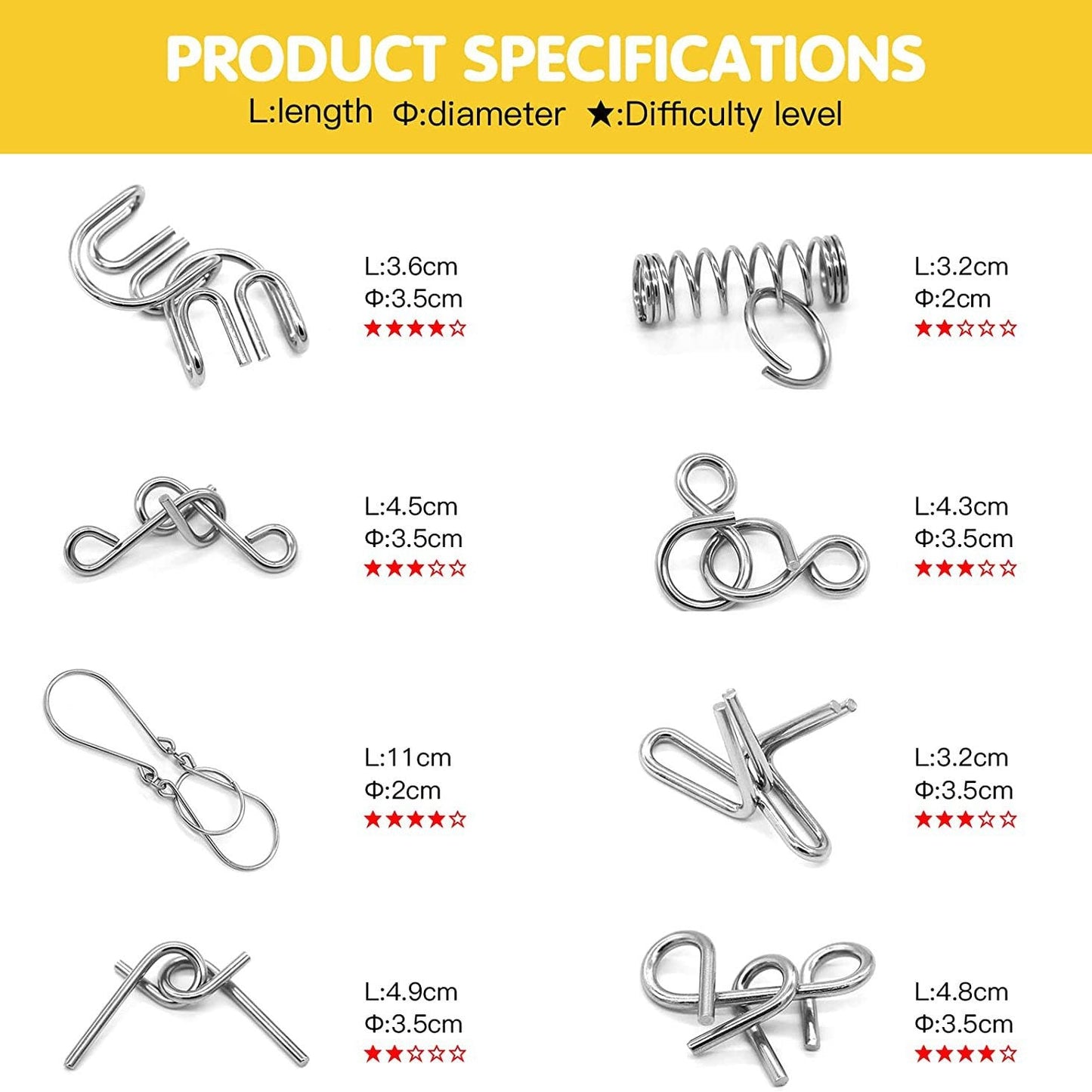 🧩 60% DE RÉDUCTION ! 🎉 Iron Link Brain Teaser Puzzle – Défi Mental, Anti-Stress & Qualité Métallique 📦