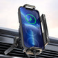 📢Dernières 3 heures : Grande vente⏰Support de téléphone de voiture sans fil à double bobine avec fonction de charge sans fil