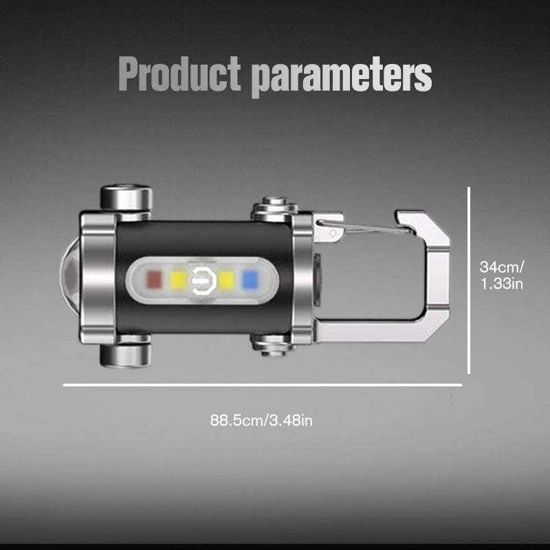 🔥Offre spéciale 2025🔥Lampe de poche porte-clés portable, rechargeable et lumineuse