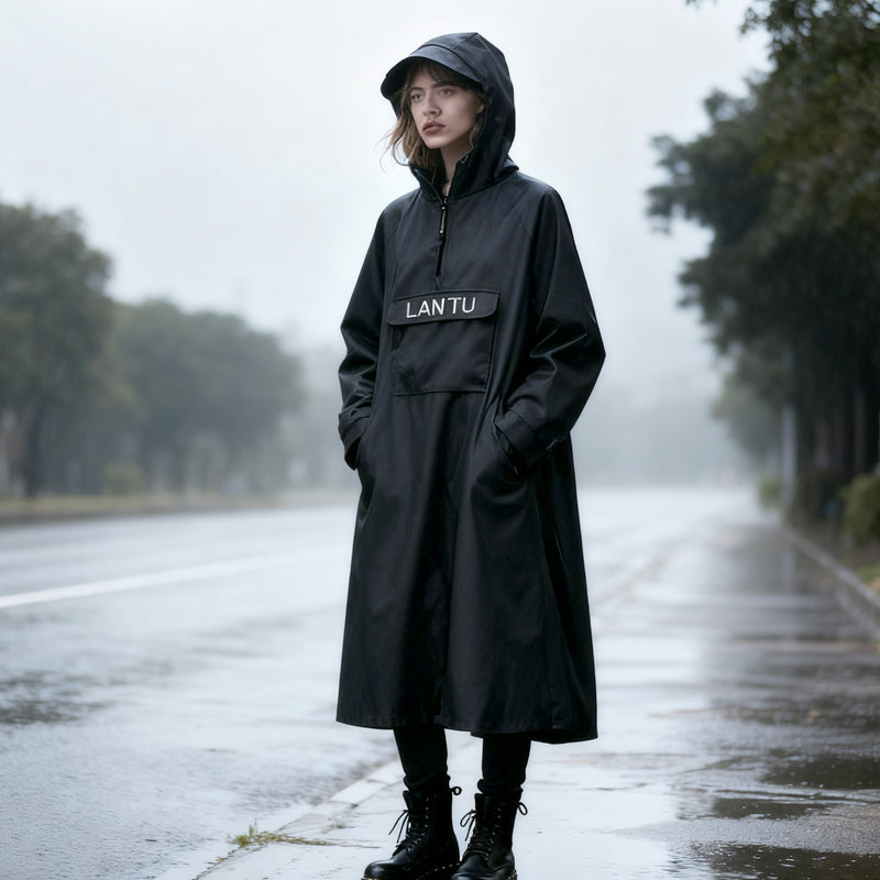 🔥Imperméable long imperméable à capuche pour scooters🌧️